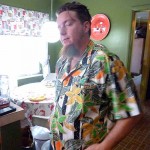 blogP1050057 Has the fancy shirt on after the prep work was done